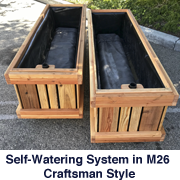 M26 Craftsman Rolling Planter with Self Watering System