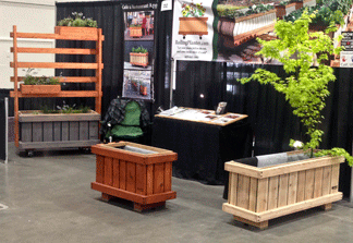 2 x 4 pedestal rolling planter